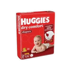 Huggies Dry Comfort - Size 2 (3-6kg) - 94pcs
