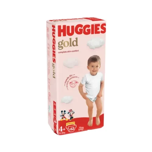 Huggies Gold - Size 4+ (12-16kg) - 62pcs